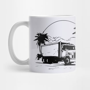 heavy truck vintage - palm tree vintage Mug